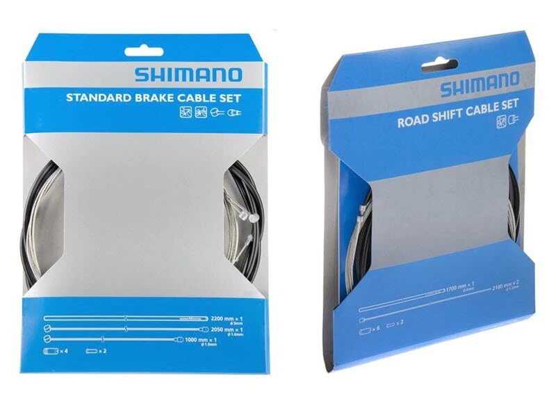 Shimano Bremszüge / Schaltzüge / Hüllen Zug-Kpl.-Set Für 1 Rad 3 Shimano Bremszüge / Schaltzüge / Hüllen Zug-Kpl.-Set Für 1 Rad
